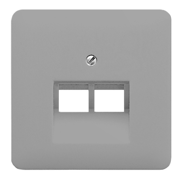 Накладка 2-ая Jung CD компьютерной/телефонной RJ45/RJ11 розетки наклонная Серый