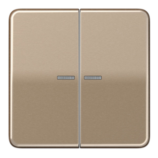 Клавиша 2-ая Jung CD для двухклавишного выключателя/кнопки с подсветкой Золотая бронза