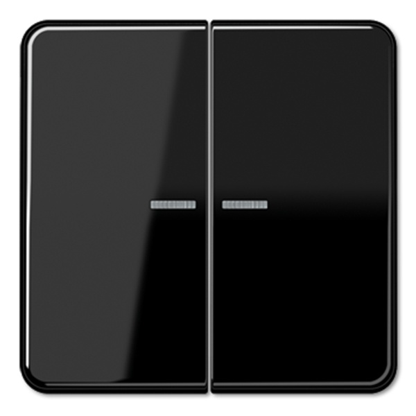 Клавиша 2-ая Jung CD для двухклавишного выключателя/кнопки с подсветкой Черный