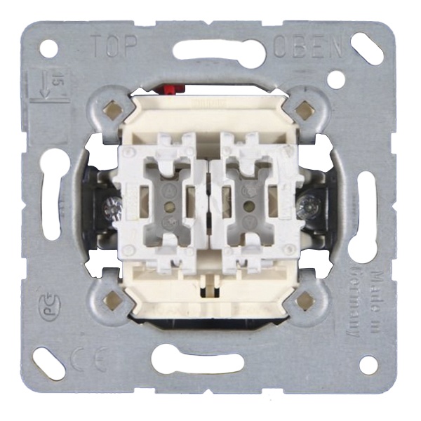 Выключатель Jung ECO Profi 2-клавишный 10а механизм