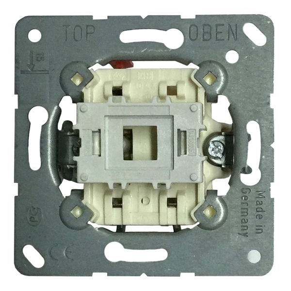 Выключатель Jung ECO Profi кнопочный 1-клавишный без фиксации 10а механизм