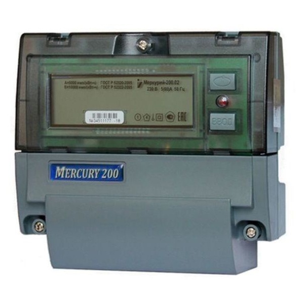 Электросчетчик Меркурий 200.02 5-60А/230В кл.т.1,0 многотарифный ЖКИ