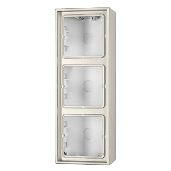 Коробка для накладного монтажа Jung LS 3-ая Нержавеющая сталь