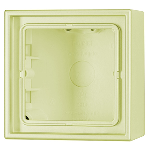 Коробка для накладного монтажа Jung LS 1-ая Слоновая кость (бежевый)