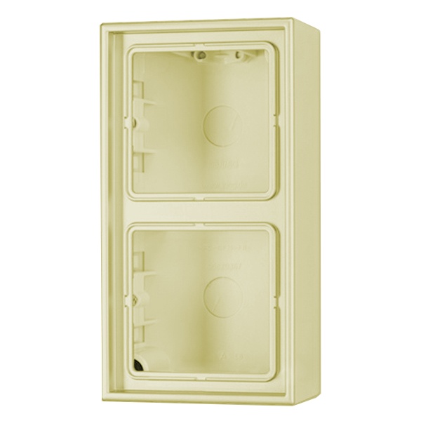 Коробка для накладного монтажа Jung LS 2-ая Слоновая кость (бежевый)