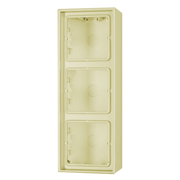 Коробка для накладного монтажа Jung LS 3-ая Слоновая кость (бежевый)