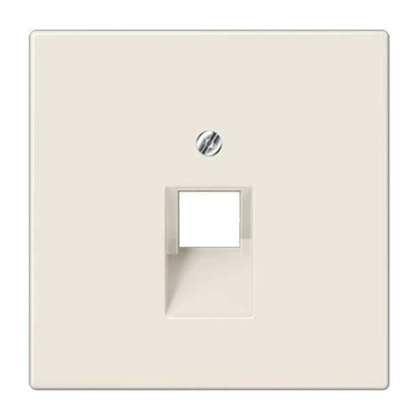 Накладка 1-ая Jung LS компьютерной/телефонной RJ45/RJ11 розетки наклонная Слоновая кость (бежевый)