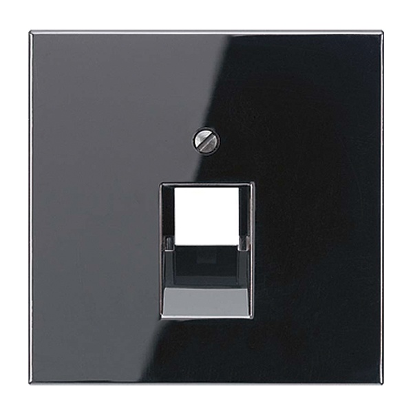 Накладка 1-ая Jung LS компьютерной/телефонной RJ45/RJ11 розетки наклонная Черный