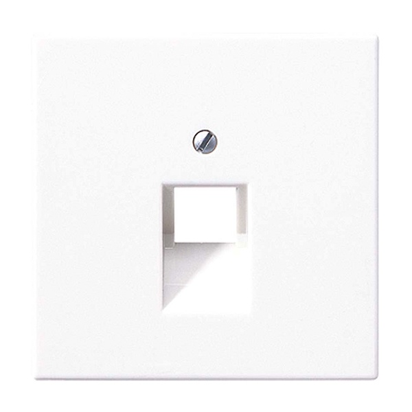 Накладка 1-ая Jung LS компьютерной/телефонной RJ45/RJ11 розетки наклонная Белый