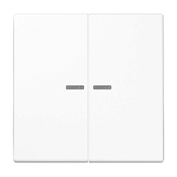 Клавиша 2-ая Jung LS с посветкой для двухклавишного выключателя или кнопки Белый