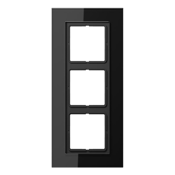 Рамка 3-ая Jung LS-Plus Стекло черное