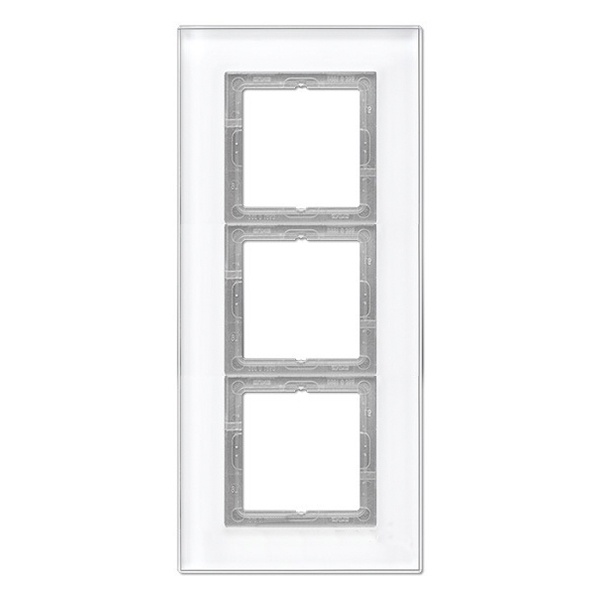Рамка 3-ая Jung LS-Plus Стекло белое