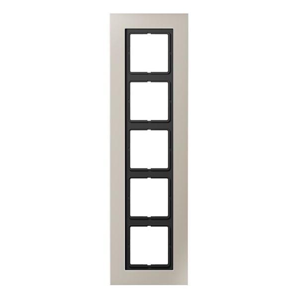 Рамка 5-ая Jung LS-Plus Нержавеющая сталь