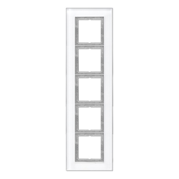 Рамка 5-ая Jung LS-Plus Стекло белое