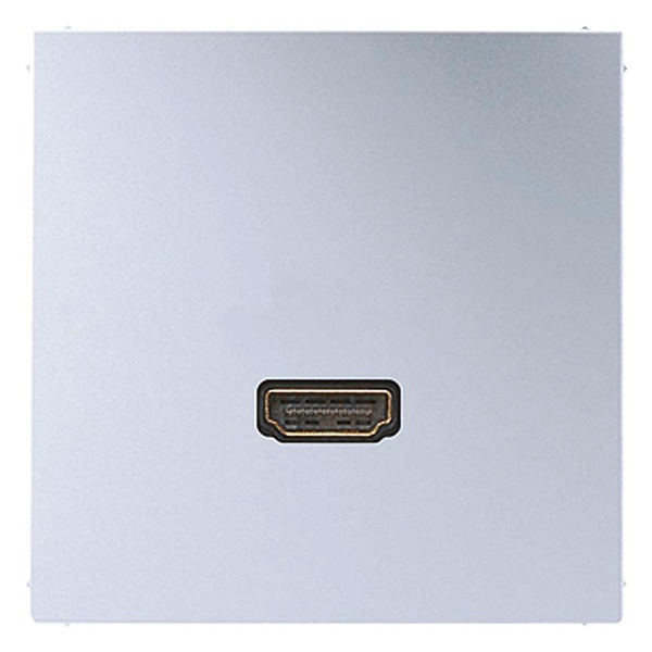 Розетка HDMI Jung LS 1 местная Алюминий механихм+накладка