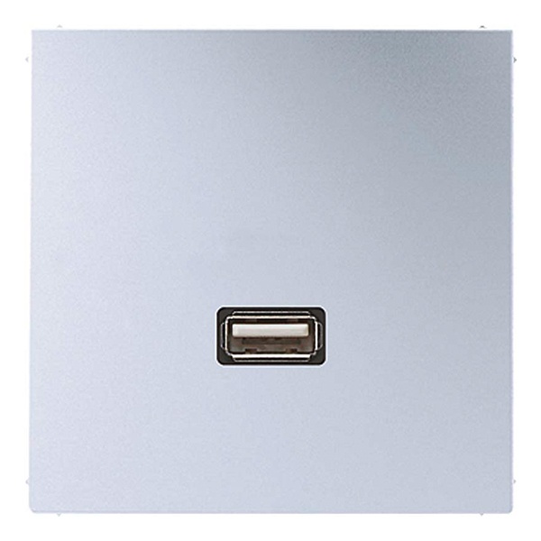 Розетка USB-удлинитель Jung LS 1 местная Алюминий механизм+накладка