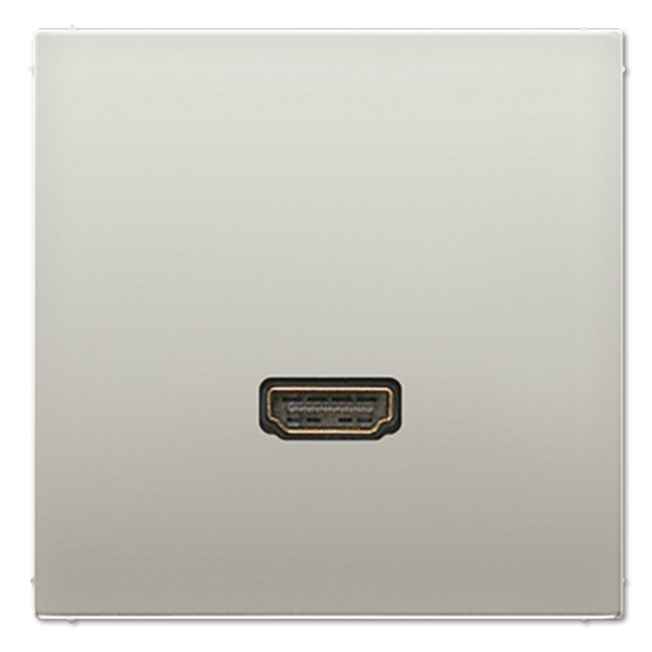 Розетка HDMI Jung LS 1 местная Нержавеющая сталь механихм+накладка
