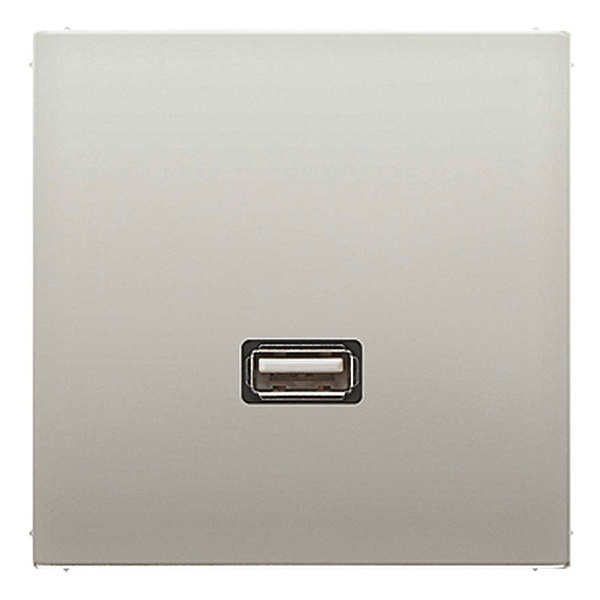 Розетка USB-удлинитель Jung LS 1 местная Нержавеющая сталь механизм+накладка