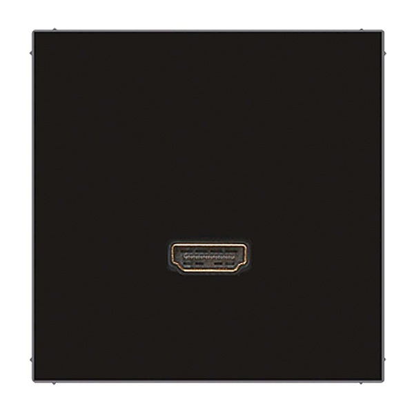 Розетка HDMI Jung LS 1 местная Черный механихм+накладка