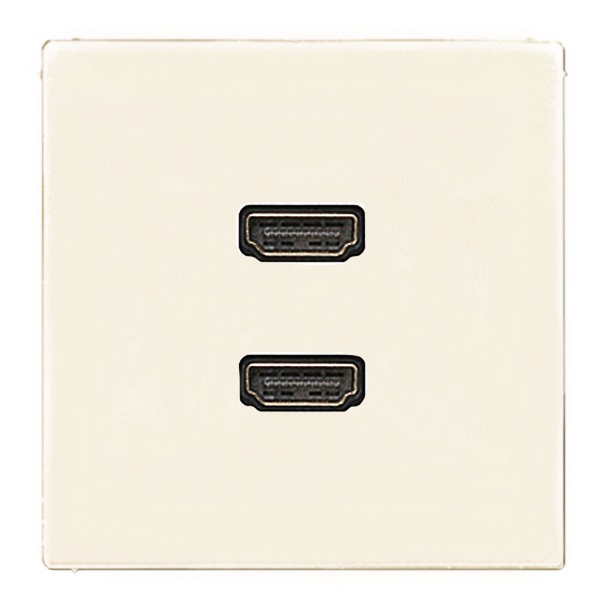 Розетка HDMI Jung LS 2 местная Слоновая кость механихм+накладка (бежевый)