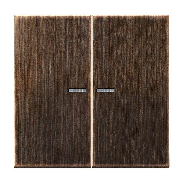 Клавиша 2-ая Jung LS с подсветкой для двухклавишного выключателя или кнопки Латунь Antik