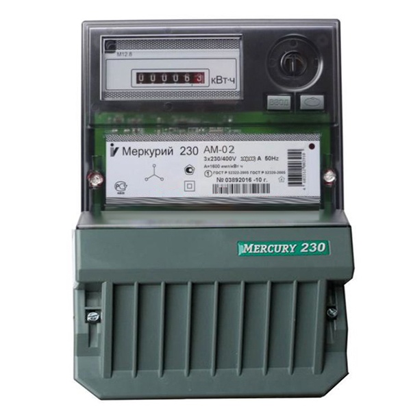 Электросчетчик Меркурий-230 AM-02 10-100А 230/400В однотарифный