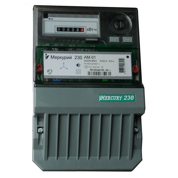 Электросчетчик Меркурий-230 AM-01 5-60А 230/400В однотарифный