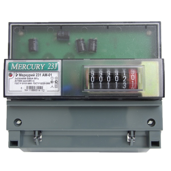 Электросчетчик Меркурий-231 AM-01 5-60А 230/400В однотарифный на din-рейку