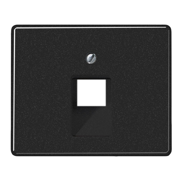 Накладка 1-ая Jung SL500 компьютерной/телефонной RJ45/RJ11 розетки наклонная Черный