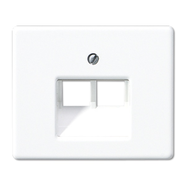 Накладка 2-ая Jung SL500 компьютерной/телефонной RJ45/RJ11 розетки наклонная Белый