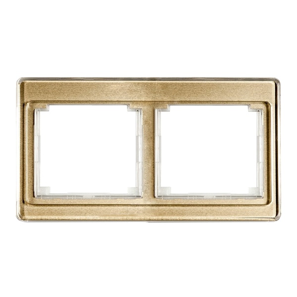 Рамка Jung SL500 для горизонтальной установки 2-ая Золотая бронза