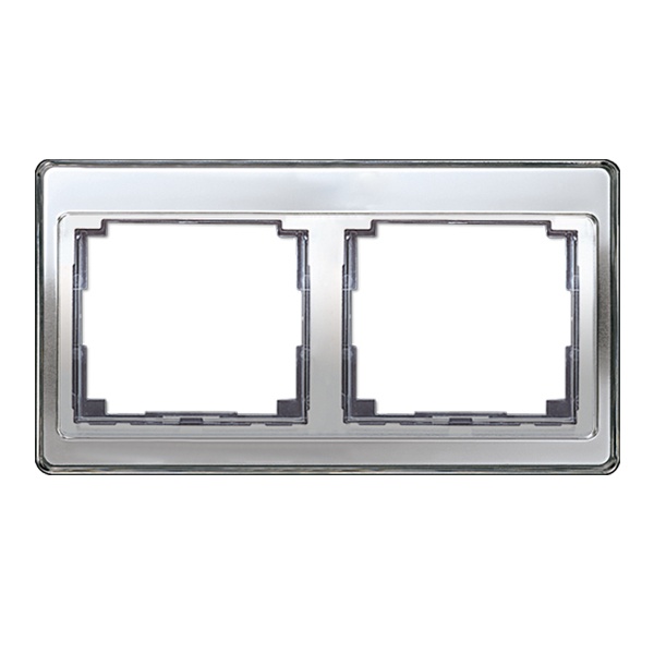 Рамка Jung SL500 для горизонтальной установки 2-ая Серебро