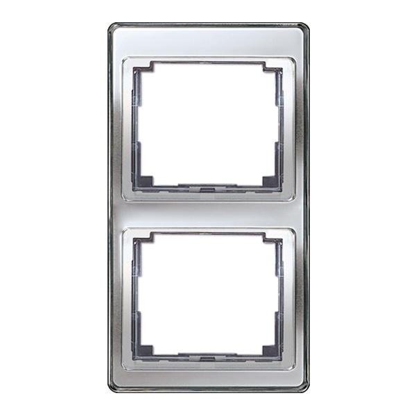 Рамка Jung SL500 для вертикальной установки 2-ая Серебро