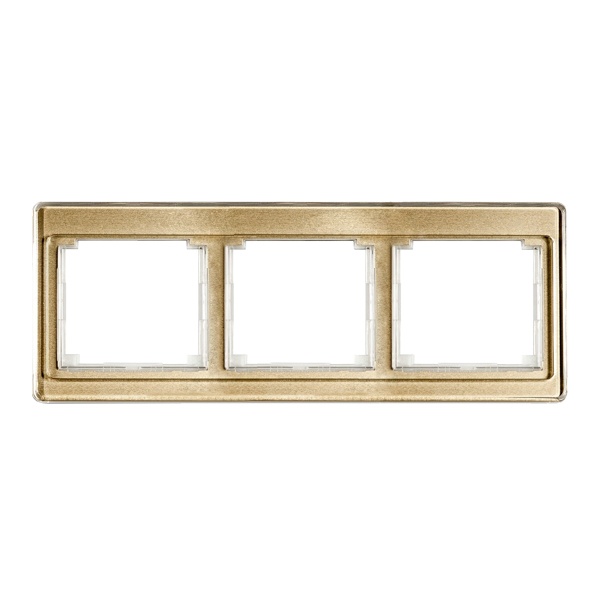 Рамка Jung SL500 для горизонтальной установки 3-ая Золотая бронза