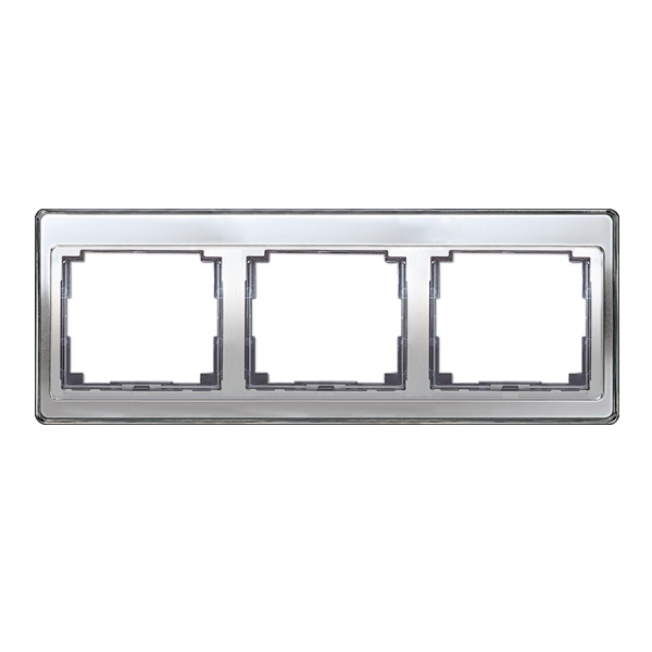 Рамка Jung SL500 для горизонтальной установки 3-ая Серебро