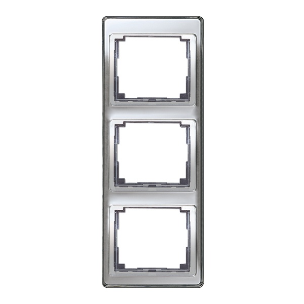 Рамка Jung SL500 для вертикальной установки 3-ая Серебро