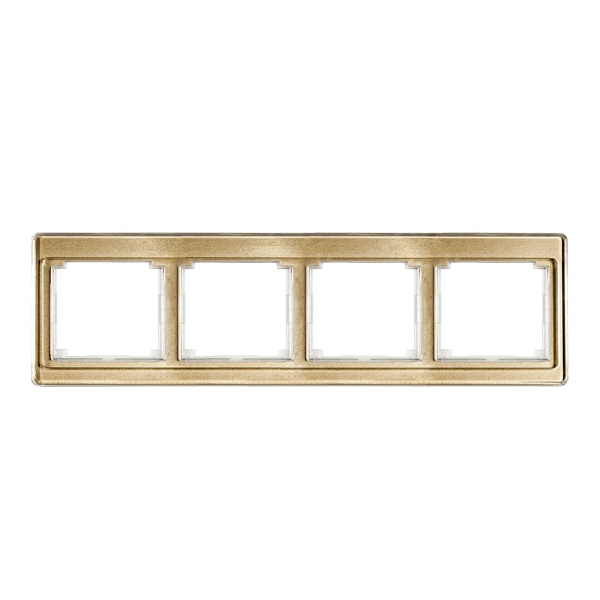 Рамка Jung SL500 для горизонтальной установки 4-ая Золотая бронза