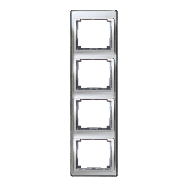 Рамка Jung SL500 для вертикальной установки 4-ая Серебро