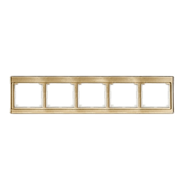 Рамка Jung SL500 для горизонтальной установки 5-ая Золотая бронза