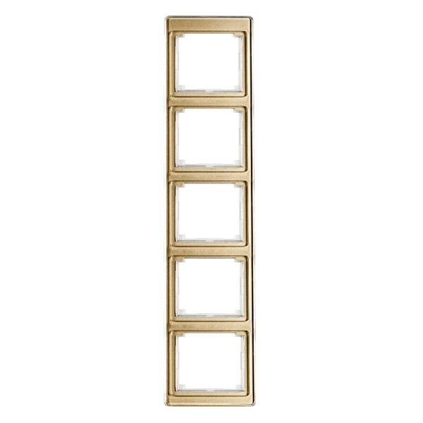 Рамка Jung SL500 для вертикальной установки 5-ая Золотая бронза