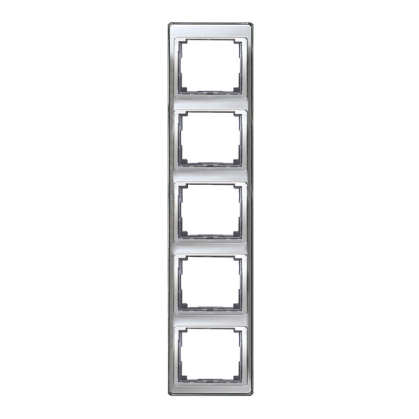 Рамка Jung SL500 для вертикальной установки 5-ая Серебро