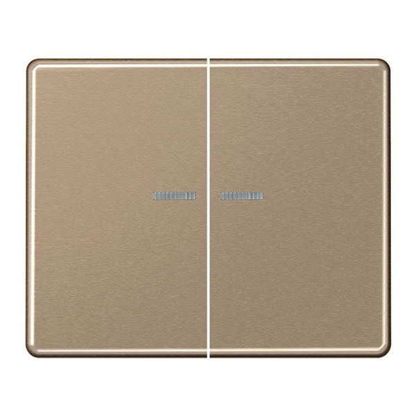 Клавиша 2-ая Jung SL500 с посветкой для двухклавишного выключателя или кнопки Золотая бронза