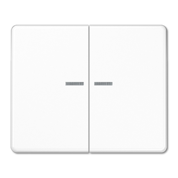 Клавиша 2-ая Jung SL500 с посветкой для двухклавишного выключателя или кнопки Белый