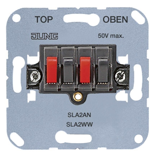 Акустическая розетка Jung 2 местная антрацит механизм