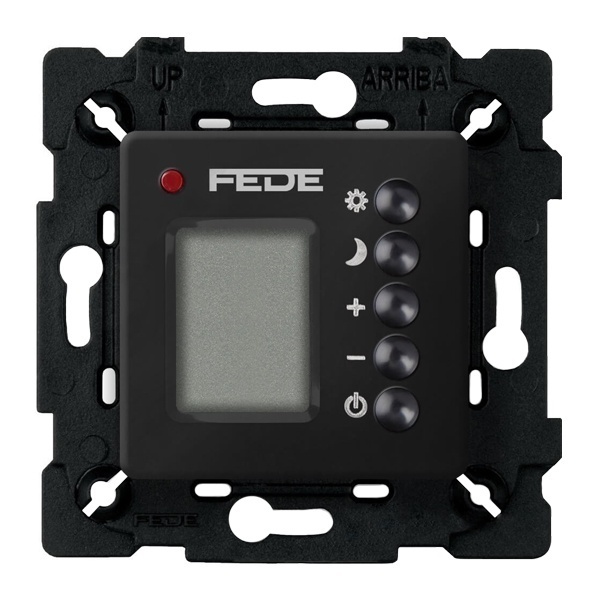 Термостат многофункциональный (датчик температуры пола в комплекте) Fede, Черный