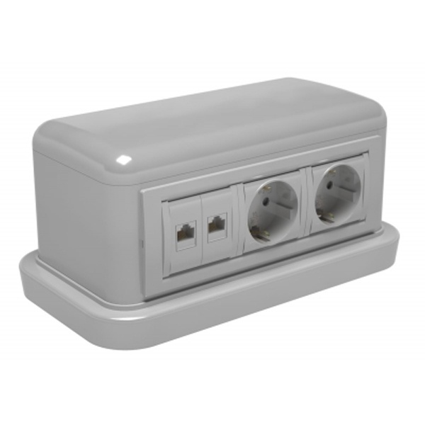 Напольная башенка DKC BUS на 12 модулей серая