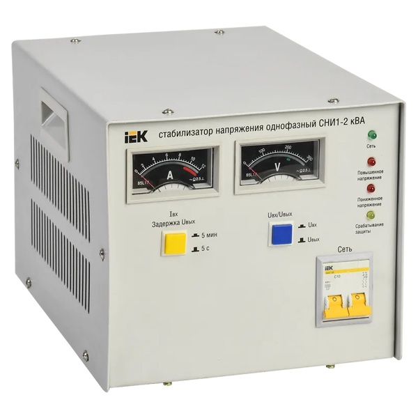 Стабилизатор напряжения ИЭК СНИ1-2 кВА однофазный
