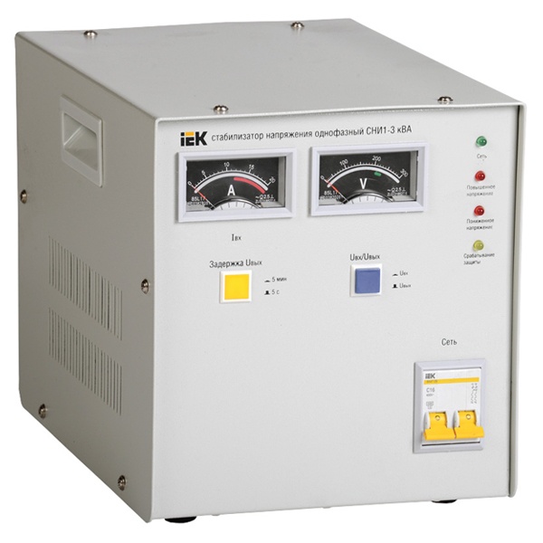 Стабилизатор напряжения ИЭК СНИ1-3 кВА однофазный