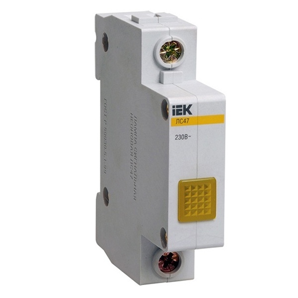 Сигнальная лампа ИЭК ЛС-47 220В желтая (неон)