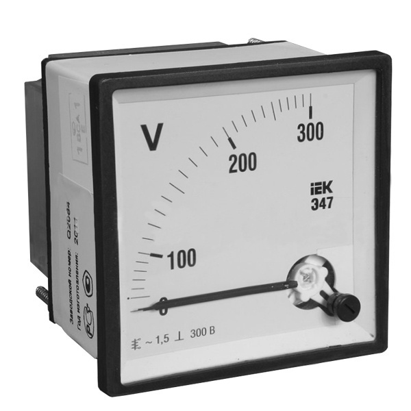 Вольтметр аналоговый ИЭК Э47 300В класс точности 1,5 72х72мм